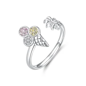 (image for) Pandora Style Silver Ice Cream Ring - SCR529