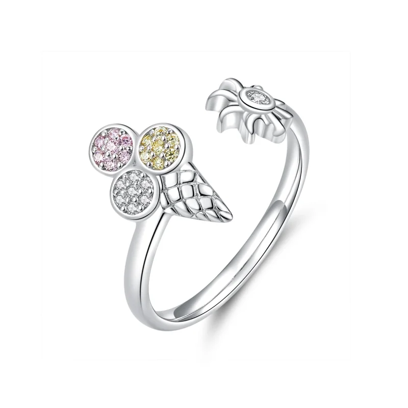 (image for) Pandora Style Silver Ice Cream Ring - SCR529 - Product Image