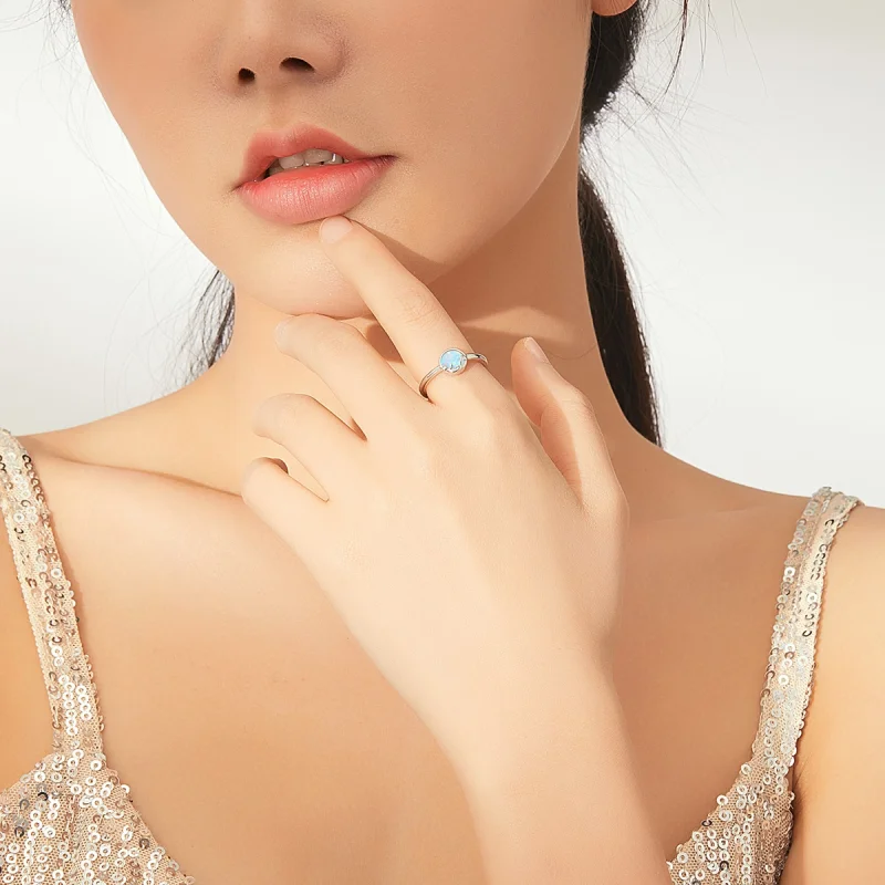 (image for) Pandora Style Silver Kitty In Shine Open Ring - SCR651 - View 5