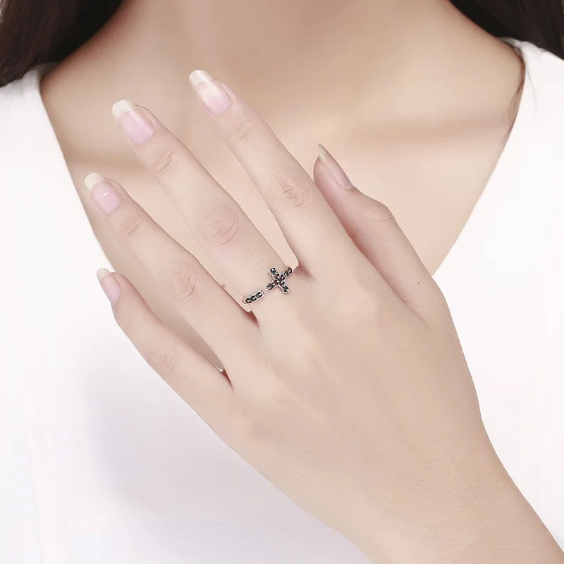 (image for) Pandora Style Silver Light of The Cross Open Ring - SCR447 - View 7