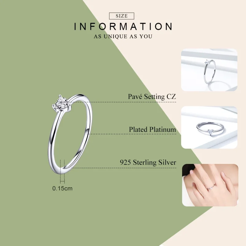 (image for) Pandora Style Silver Little Luck Ring - SCR498 - View 3