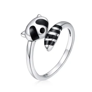 (image for) Pandora Style Silver Little Raccoon Open Ring - SCR652