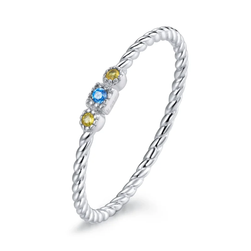 (image for) Pandora Style Silver Love of Rainbow Ring - SCR721 - Product Image