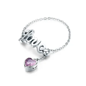 (image for) Pandora Style Silver Love Ring - SCR246