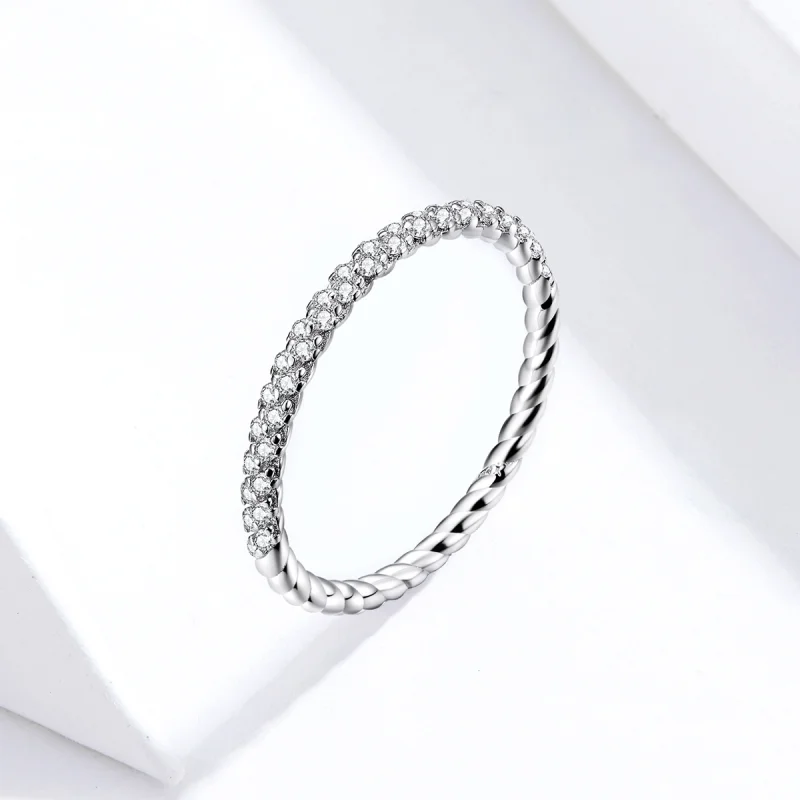 (image for) Pandora Style Silver Love Ring - SCR624 - View 2