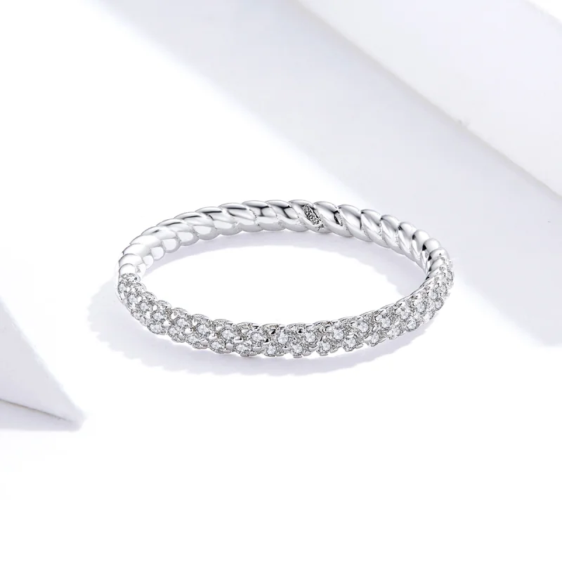 (image for) Pandora Style Silver Love Ring - SCR624 - View 3