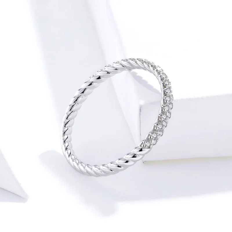 (image for) Pandora Style Silver Love Ring - SCR624 - View 4