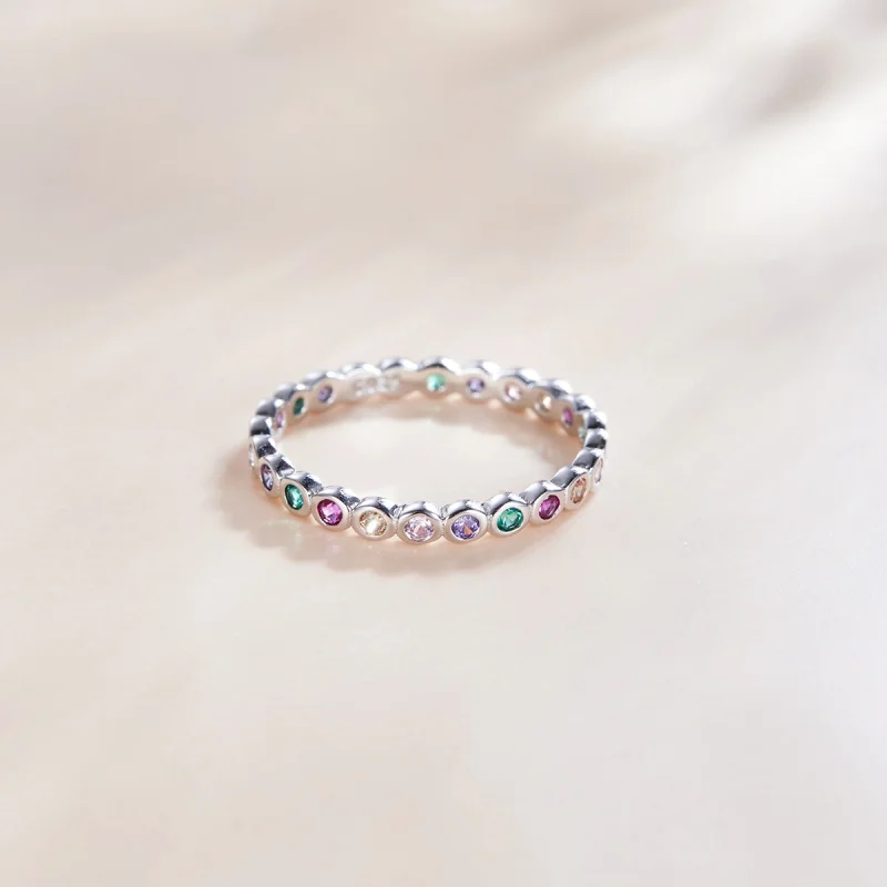 (image for) Pandora Style Silver Lucky Ring - SCR714 - View 3