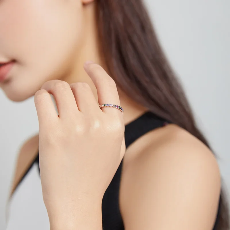 (image for) Pandora Style Silver Lucky Ring - SCR714 - View 6