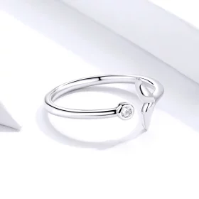 Pandora Style Silver Mermaid Tear Open Ring - SCR618-A Pandora Style Silver Mermaid Tear Open Ring - SCR618-A