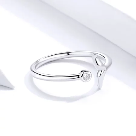 Pandora Style Silver Mermaid Tear Open Ring - SCR618-A