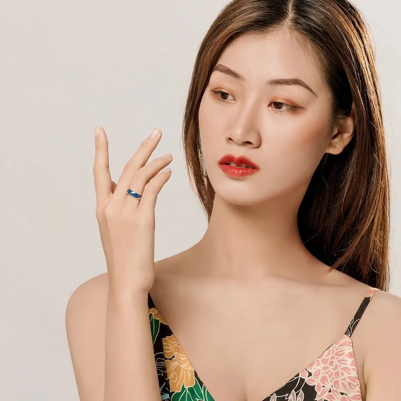 (image for) Pandora Style Silver Meteoric Shower Open Ring - SCR609 - View 7