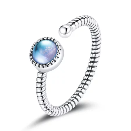 Pandora Style Silver Moonlight Lover Open Ring - SCR698 Pandora Style Silver Moonlight Lover Open Ring - SCR698
