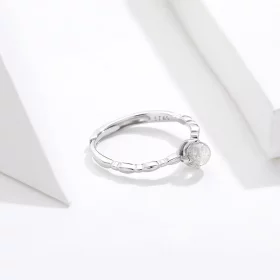 Pandora Style Silver Moonstone Open Ring - SCR536 Pandora Style Silver Moonstone Open Ring - SCR536