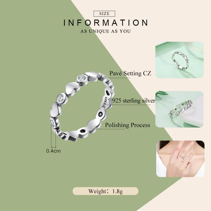 (image for) Pandora Style Silver My Heart Is Bright Ring - SCR164 - View 2