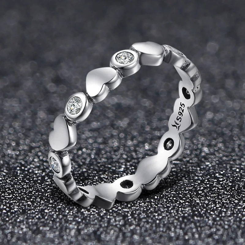(image for) Pandora Style Silver My Heart Is Bright Ring - SCR164 - View 4