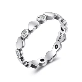 Pandora Style Silver My Heart Is Bright Ring - SCR164 Pandora Style Silver My Heart Is Bright Ring - SCR164