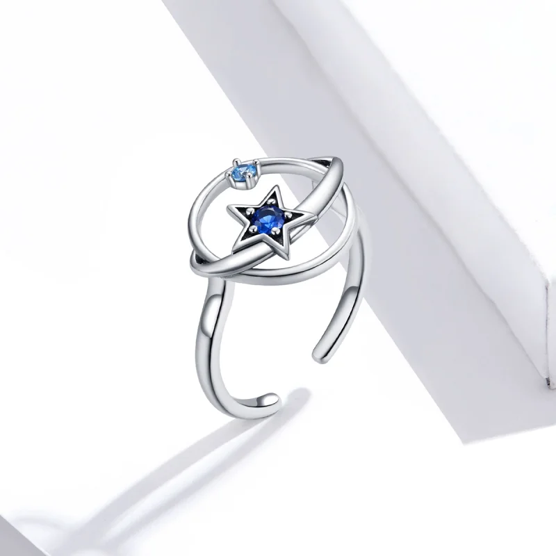 (image for) Pandora Style Silver Mysterious Planet Open Ring - SCR661 - View 4