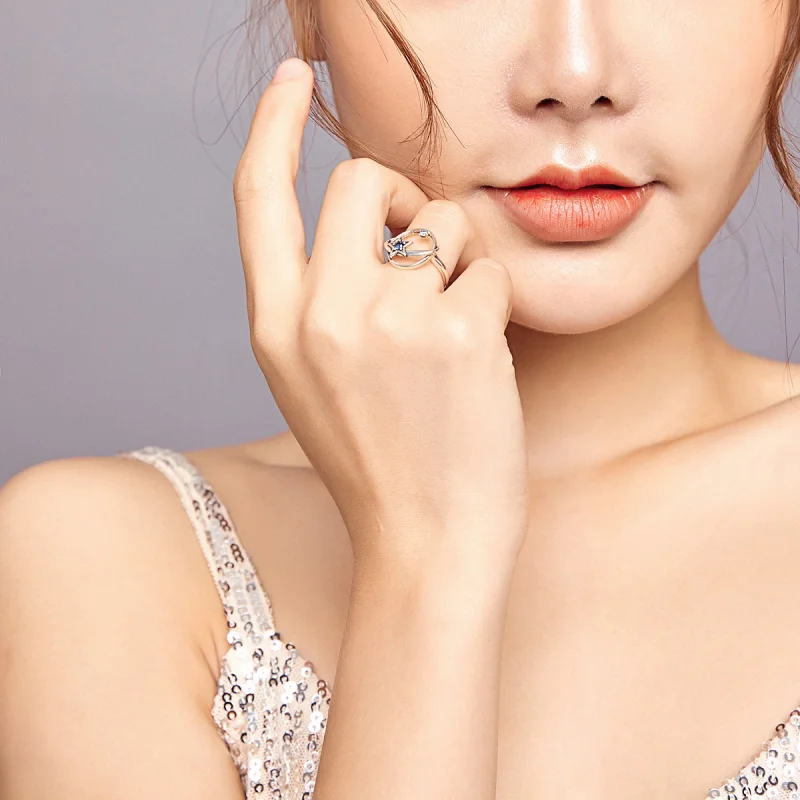 (image for) Pandora Style Silver Mysterious Planet Open Ring - SCR661 - View 6