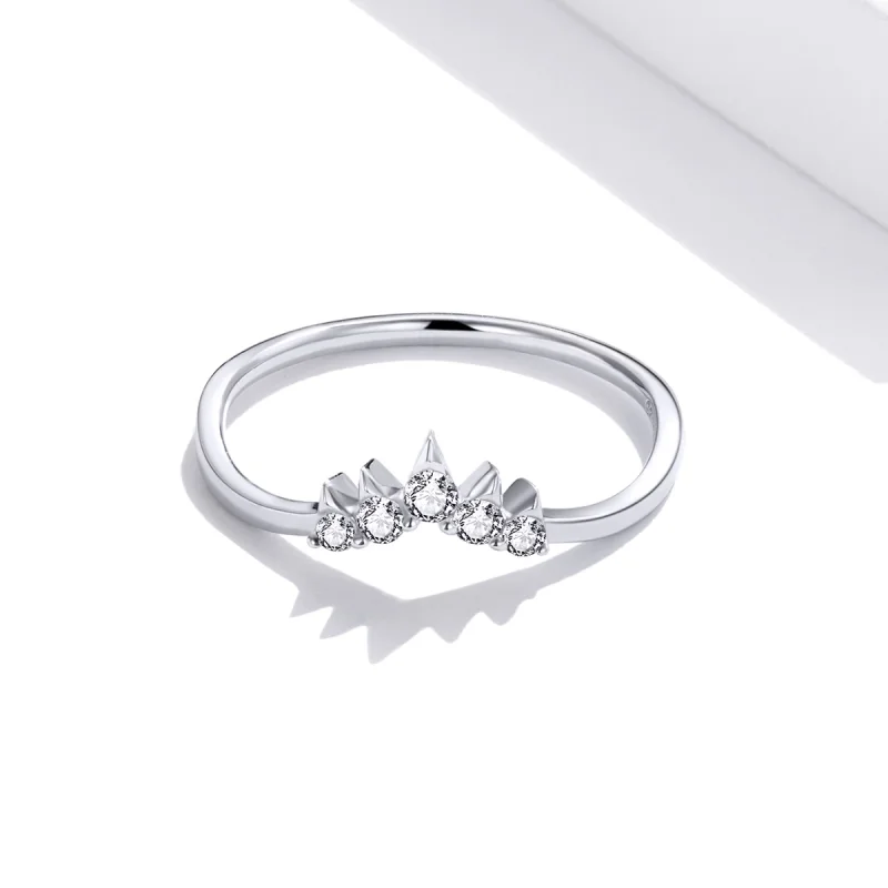 (image for) Pandora Style Silver Princess Crown Ring - SCR686 - View 4