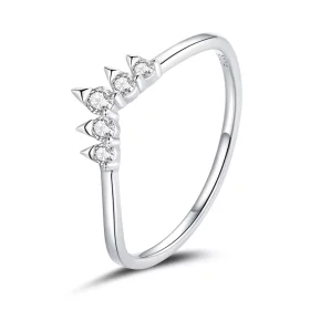 Pandora Style Silver Princess Crown Ring - SCR686 Pandora Style Silver Princess Crown Ring - SCR686