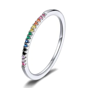 (image for) Pandora Style Silver Rainbow Ring - SCR583