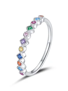 (image for) Pandora Style Silver Rainbow Ring - SCR697