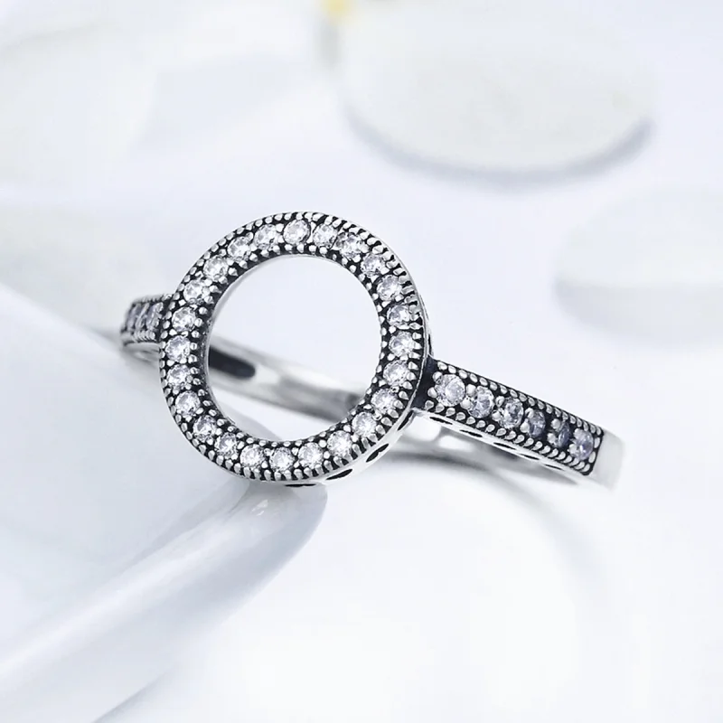 (image for) Pandora Style Silver Ring of Halo Ring - SCR041 - View 2