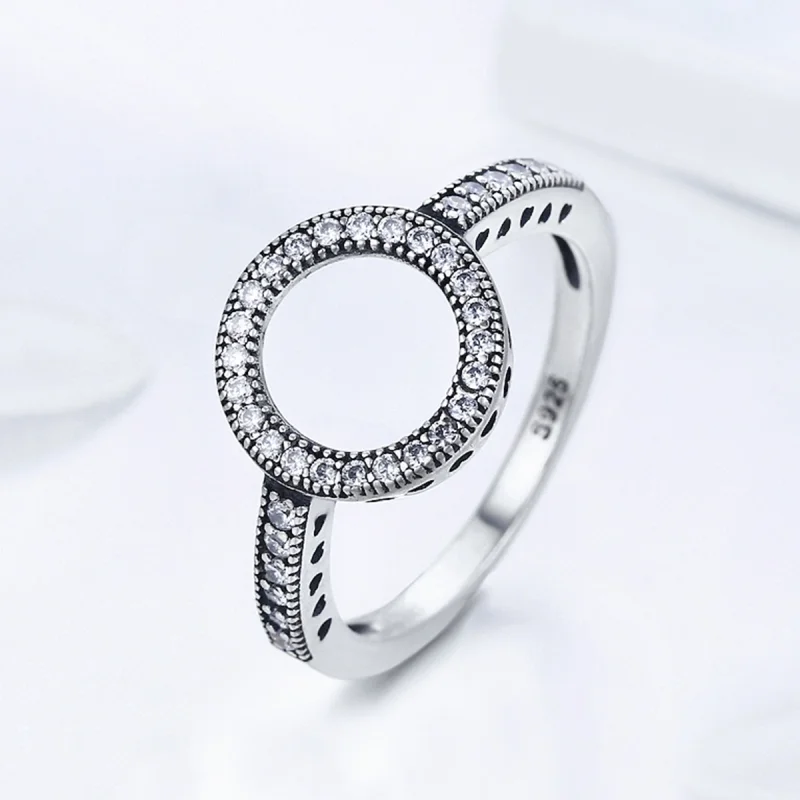 (image for) Pandora Style Silver Ring of Halo Ring - SCR041 - View 3