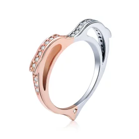 Pandora Style Silver & Rose Gold Ocean Spirit Ring - SCR418 Pandora Style Silver & Rose Gold Ocean Spirit Ring - SCR418