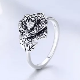 Pandora Style Silver Rose Love Ring - SCR382 Pandora Style Silver Rose Love Ring - SCR382