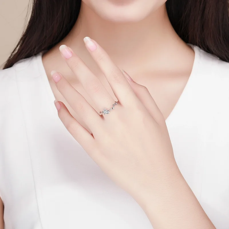 (image for) Pandora Style Silver Secret of Stars Ring - SCR440 - View 7