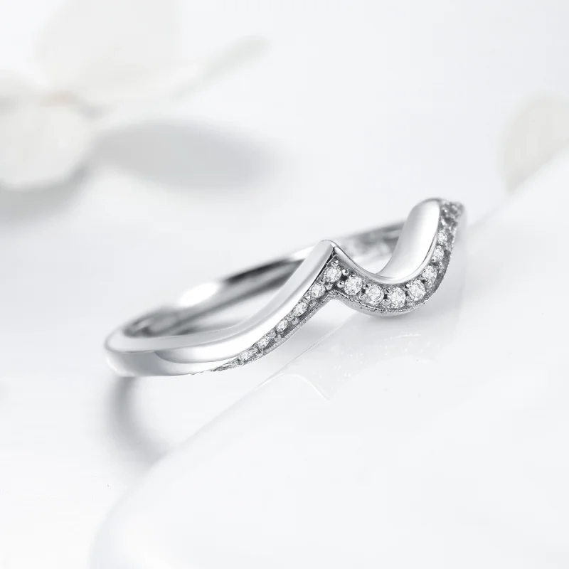 (image for) Pandora Style Silver Sharp Ring - SCR469 - View 3