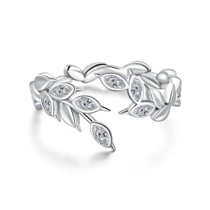 (image for) Pandora Style Silver Shining Wheat Spike Open Ring - BSR135