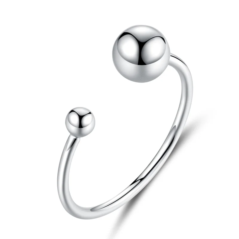 (image for) Pandora Style Silver Silver Ball Open Ring - SCR575 - Product Image