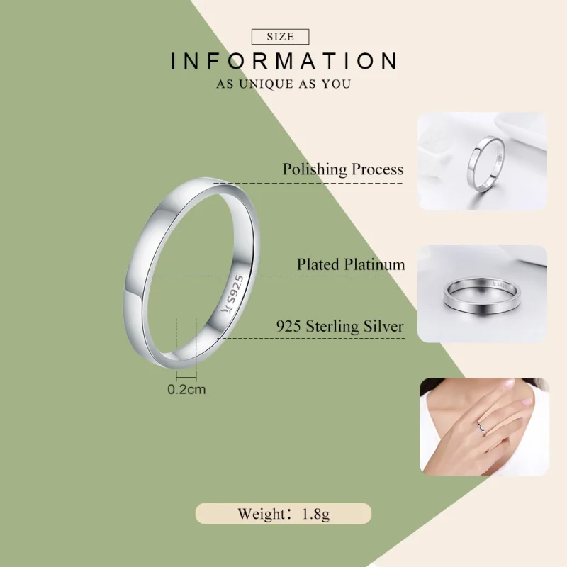 (image for) Pandora Style Silver Simple Feelings Ring - SCR343 - View 2