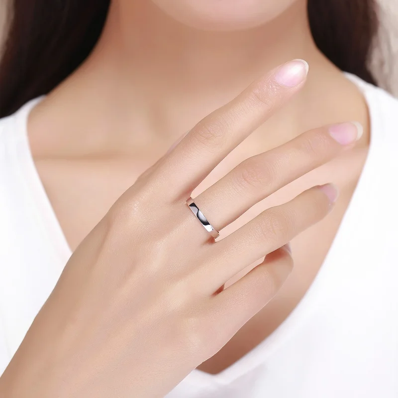 (image for) Pandora Style Silver Simple Feelings Ring - SCR343 - View 4