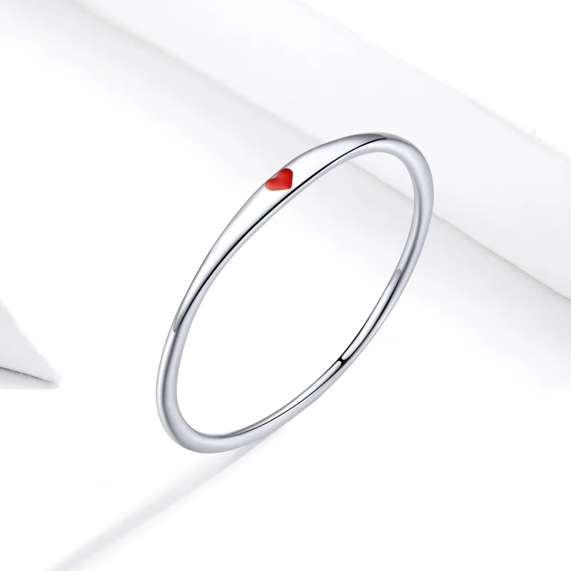 (image for) Pandora Style Silver Simple Love Ring - SCR620 - View 4