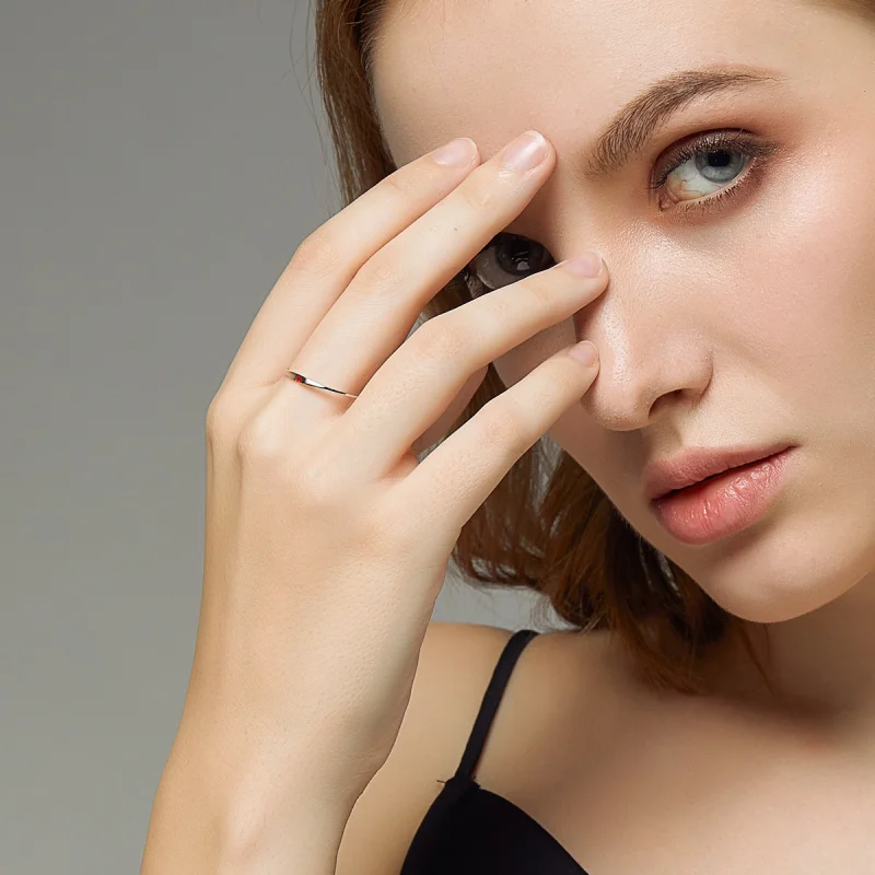 (image for) Pandora Style Silver Simple Love Ring - SCR620 - View 5