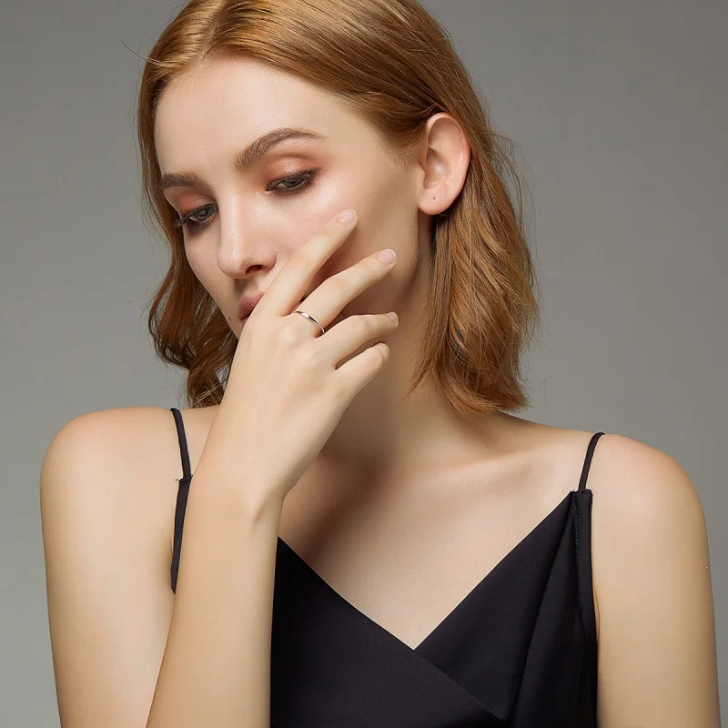 (image for) Pandora Style Silver Simple Love Ring - SCR620 - View 6