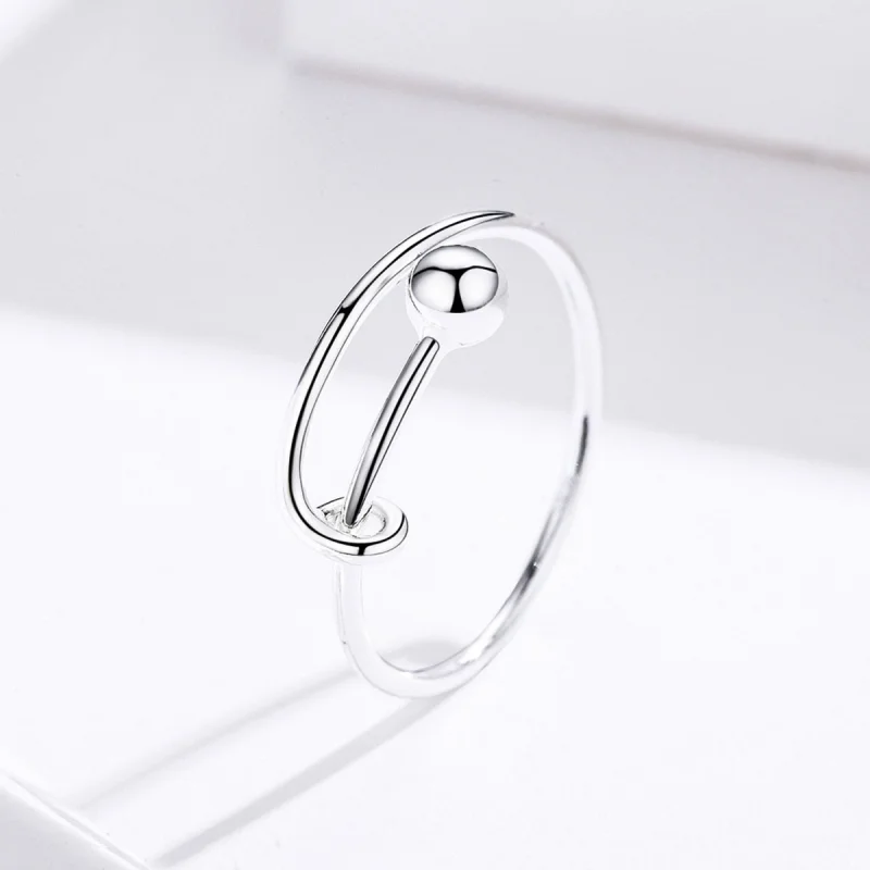 (image for) Pandora Style Silver Simple Open Ring - SCR520 - View 4