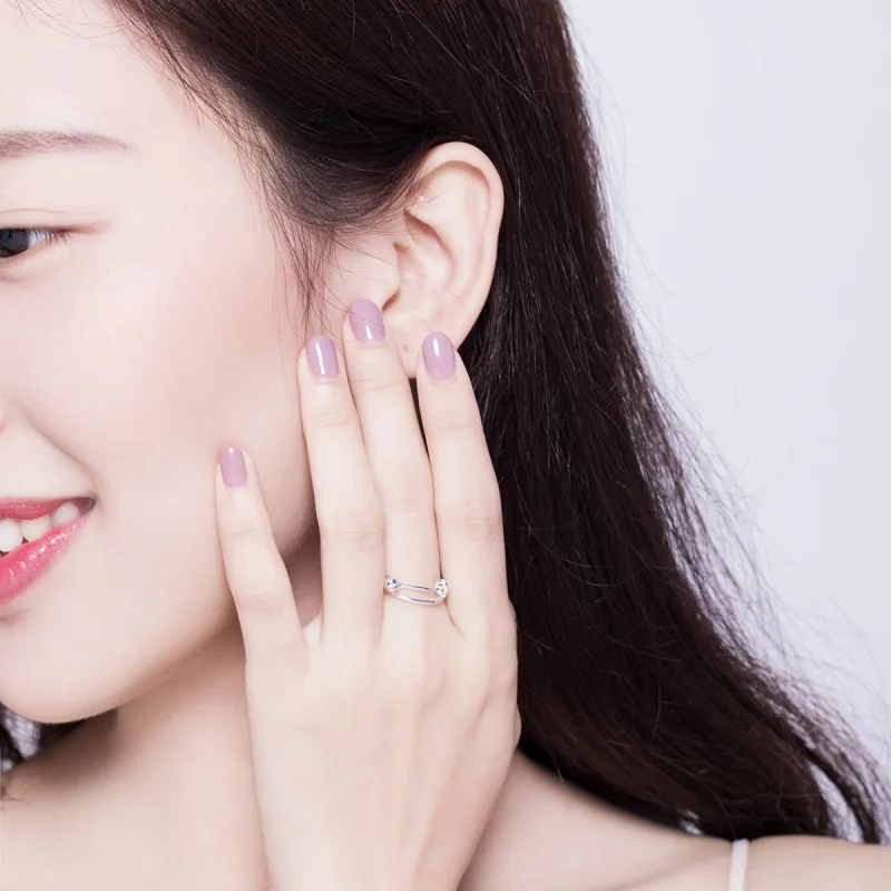 (image for) Pandora Style Silver Simple Open Ring - SCR520 - View 9