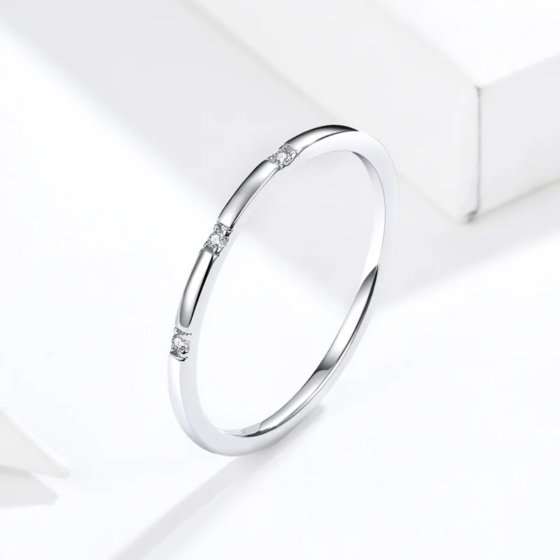 (image for) Pandora Style Silver Slim Ring - SCR591 - View 4