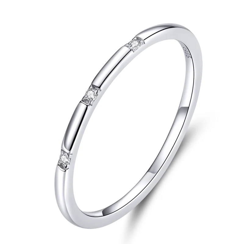 (image for) Pandora Style Silver Slim Ring - SCR591 - Product Image