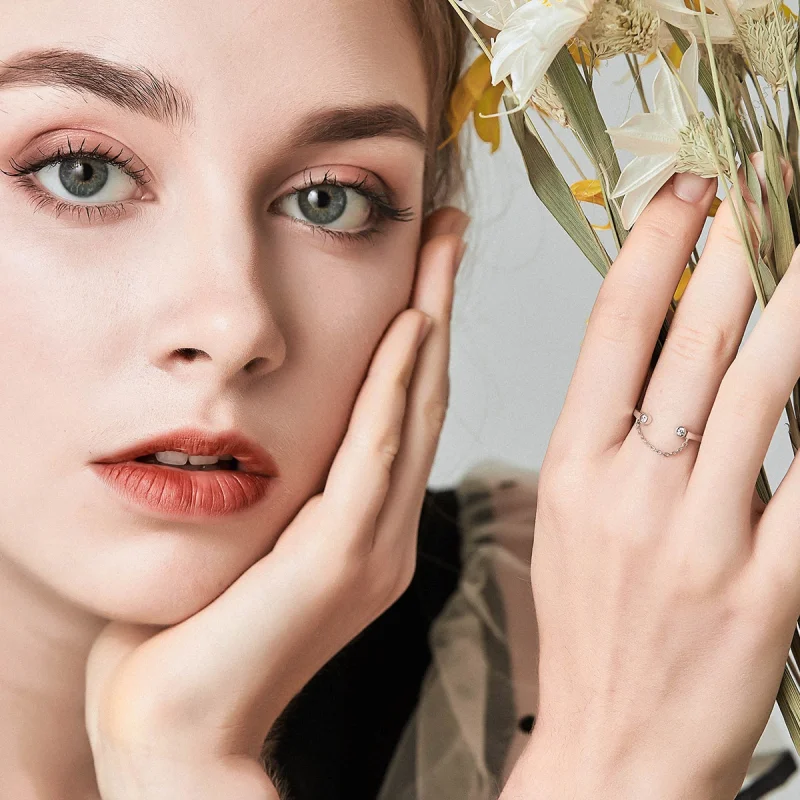 (image for) Pandora Style Silver Smile Face Open Ring - SCR216 - View 4