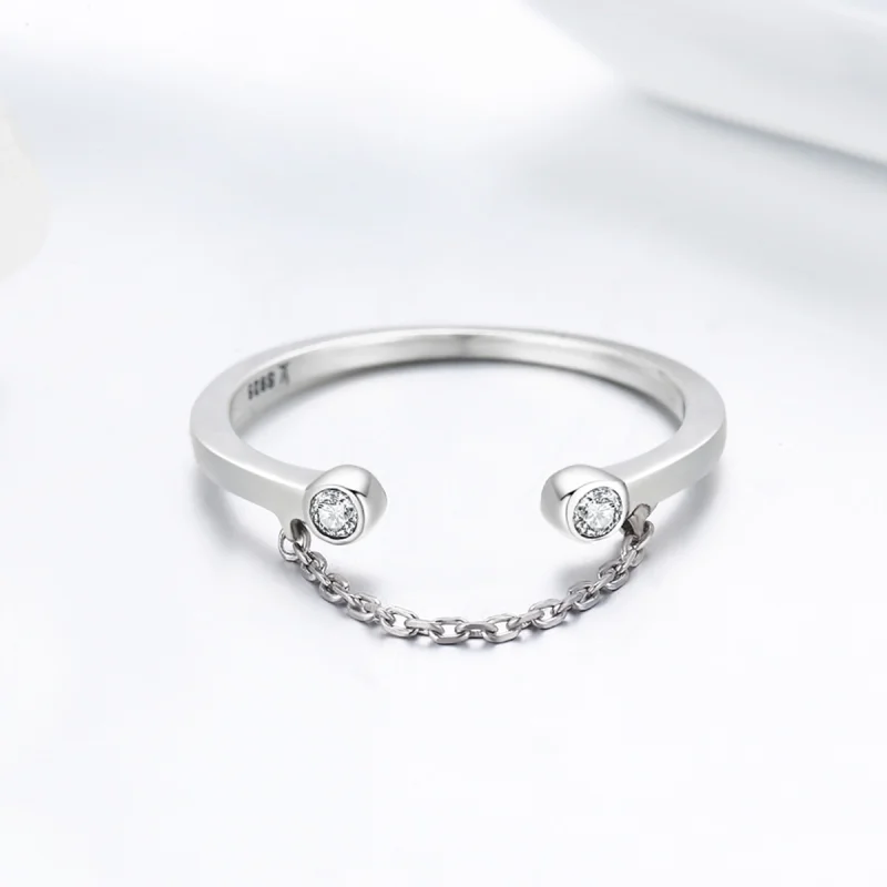 (image for) Pandora Style Silver Smile Face Open Ring - SCR216 - View 7