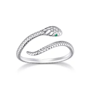 Pandora Style Silver Snake Open Ring - SCR666