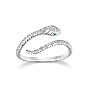 Pandora Style Silver Snake Open Ring - SCR666 (image for) Pandora Style Silver Snake Open Ring - SCR666