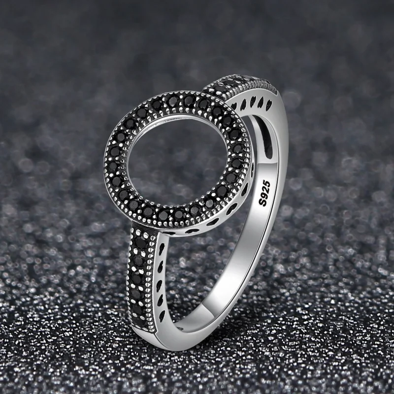 (image for) Pandora Style Silver Sparkling Halo Ring - SCR112 - View 4