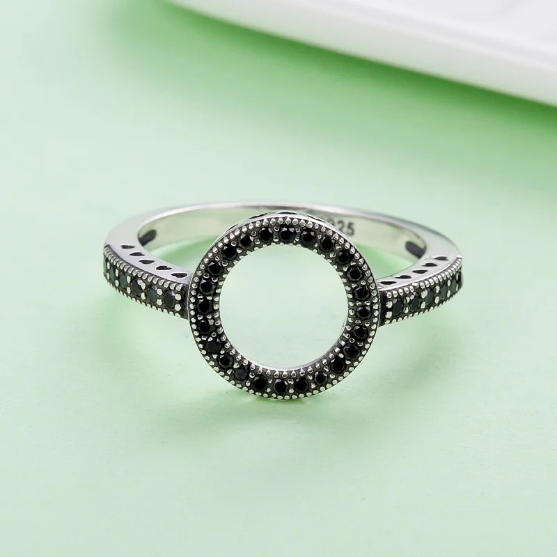 (image for) Pandora Style Silver Sparkling Halo Ring - SCR112 - View 6